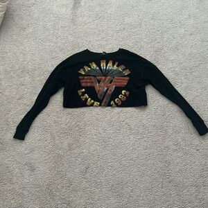 Van Halen Crop Thermal Top in a size Small……